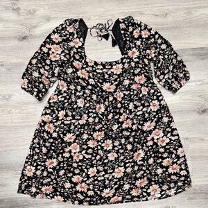 Women's American Eagle Outfitters Floral Black Dress